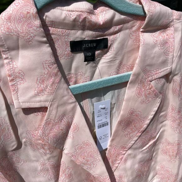 J Crew Cupro Paisley Tuxedo Jumpsuit NWT - Picture 5 of 7